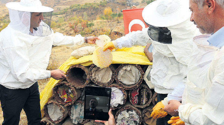 Çemikari Yaylası’nda Pervari balı hasadı