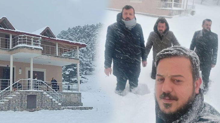 Cenaze için geldiler, kar nedeniyle mahsur kaldılar