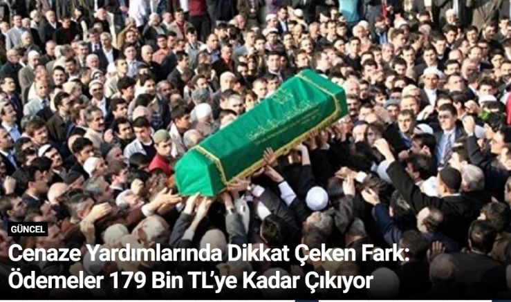 Cenaze Yardımlarında Dikkat Çeken Fark: Ödemeler 179 Bin TL’ye Kadar Çıkıyor