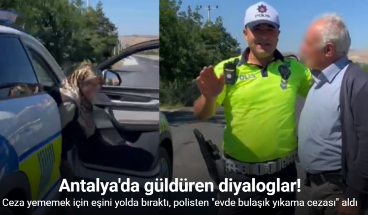 Ceza yememek için eşini yolda bırakıp uygulamaya girdi, polisten 