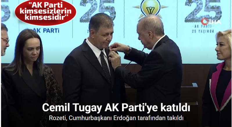 CHP'den istifa eden Cemil Tugay, AK Parti'ye katıldı