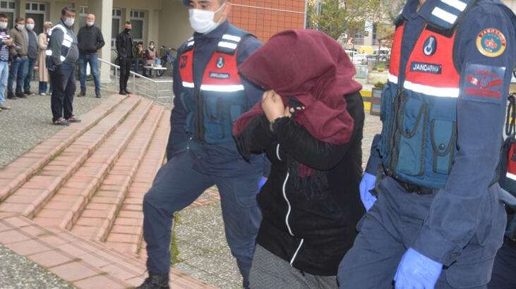 Cinayet zanlısı kadın adliyeye sevk edildi!