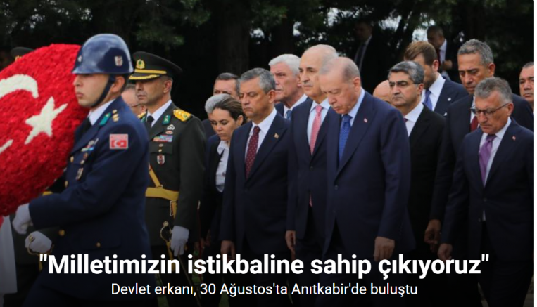 Cumhurbaşkanı Erdoğan başkanlığındaki devlet erkanı, Anıtkabir’i ziyaret etti