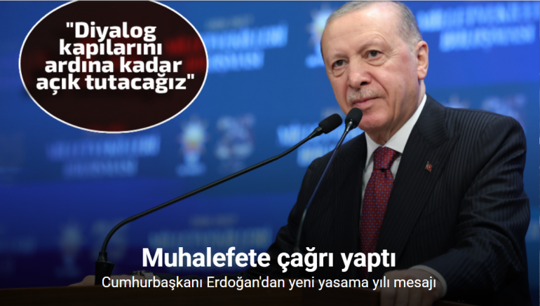Cumhurbaşkanı Erdoğan'dan yeni yasama yılı mesajı