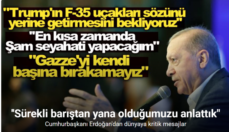 Cumhurbaşkanı Erdoğan: 