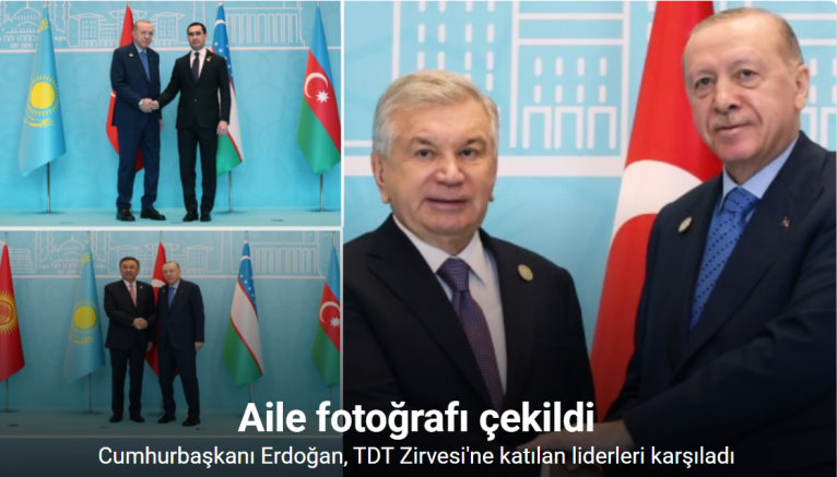 Cumhurbaşkanı Erdoğan, TDT Zirvesi’ne katılan liderleri karşıladı