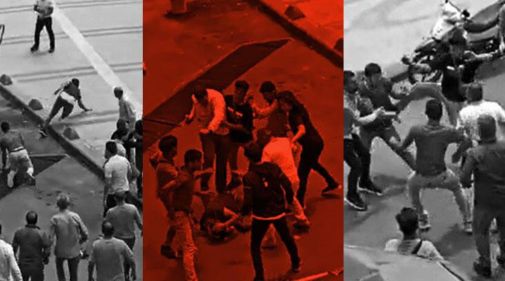 Cumhurbaşkanı ve çevredekilere hakaret edenlere meydan dayağı