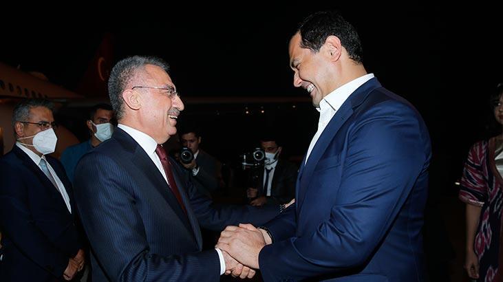 Cumhurbaşkanı Yardımcısı Oktay Özbekistan'a geldi