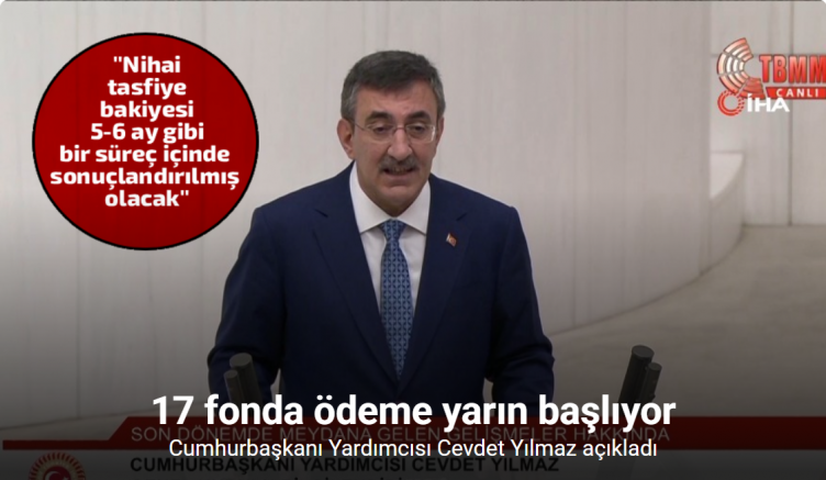 Cumhurbaşkanı Yardımcısı Yılmaz: 
