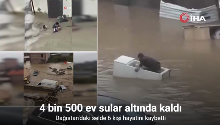 Dağıstan'daki selde 6 kişi hayatını kaybetti