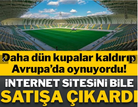 Daha dün kupa kaldırıyordu! Bugün internet sitesini bile satışa çıkarttı