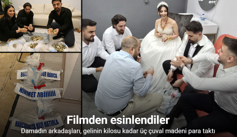 Damadın arkadaşlarından geline ağırlığınca para