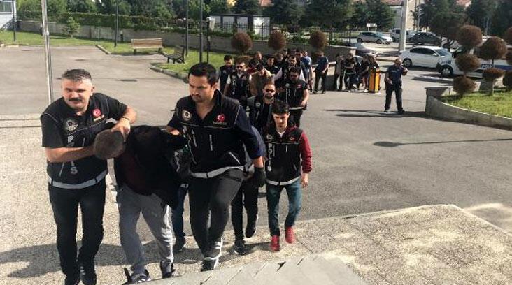 'Dayı' operasyonunun 17 şüphelisi adliyede