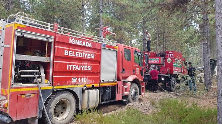 Demirköy'de katı atık depolama alanında çıkan yangın söndürüldü