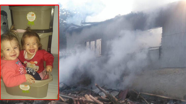 Denizli'deki yangında ikiz çocuklar ağır yaralandı