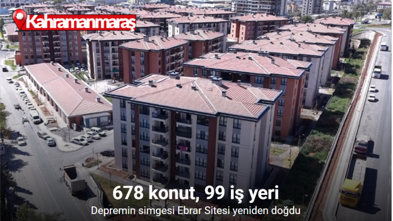 Depremin simgesi Ebrar Sitesi yeniden doğdu