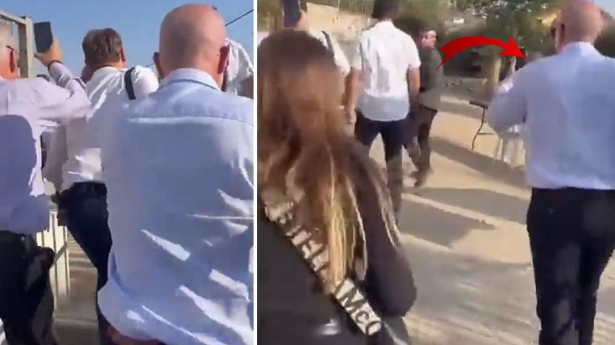 Destek için İsrail'e giden İngiliz bakan siren sesleri yükselince soluğu sığınakta aldı