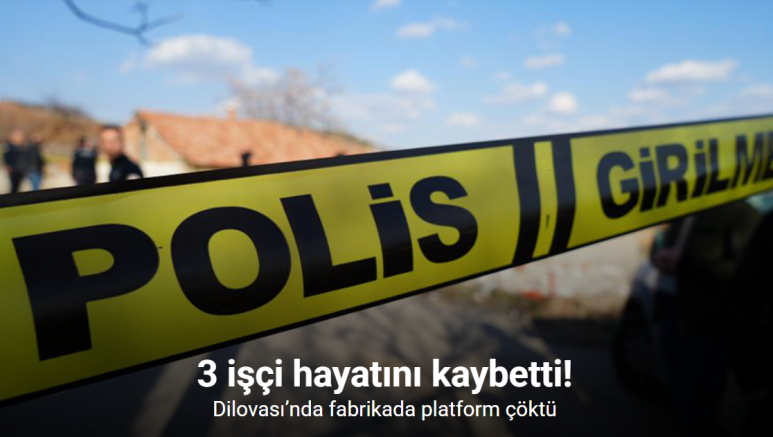 Dilovası’nda fabrikada platform çöktü, 3 işçi hayatını kaybetti