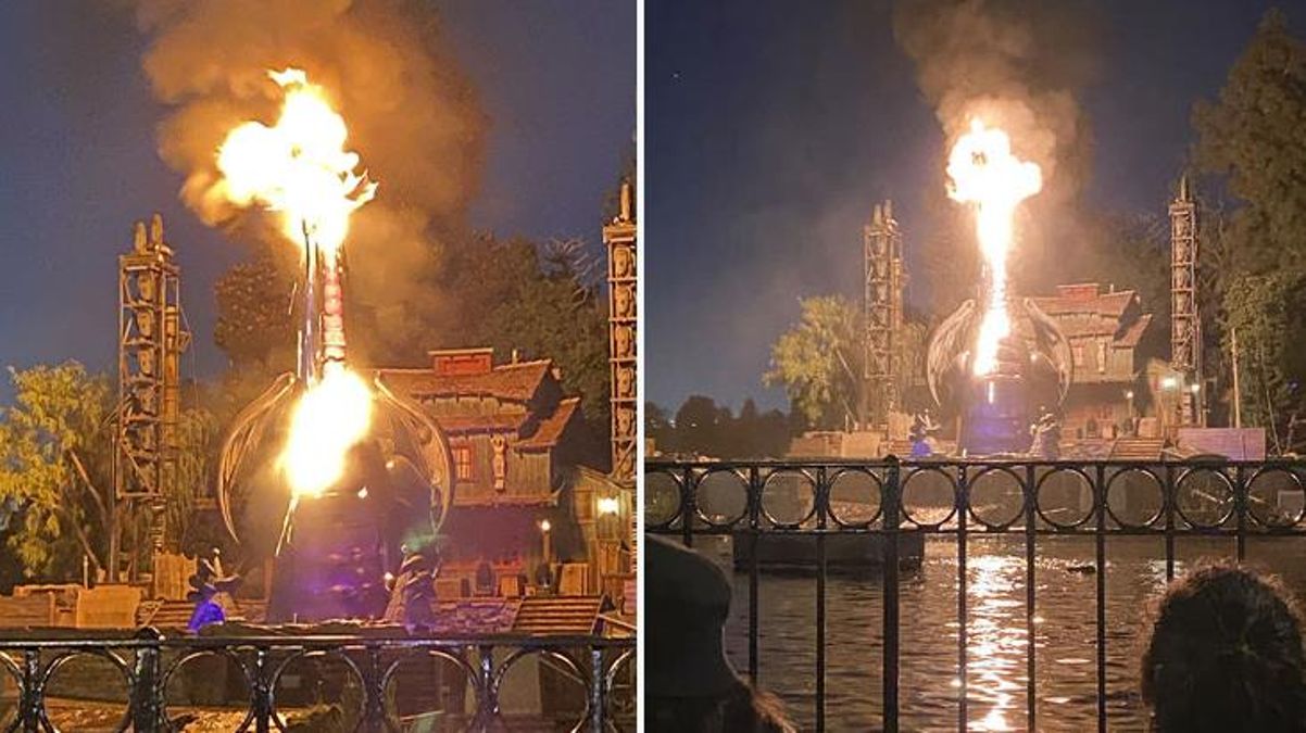 Disneyland'da yangın paniği! Gösteri sırasında alevlerin yükselmesi korku dolu anlar yaşattı