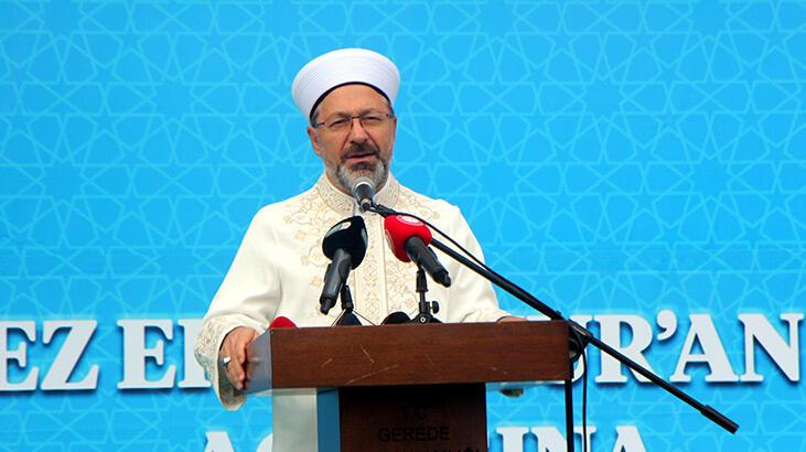 Diyanet İşleri Başkanı Erbaş, Bolu'da Kur'an kursu açtı