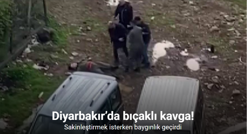Diyarbakır’da bıçaklı kavga anı kameraya yansıdı