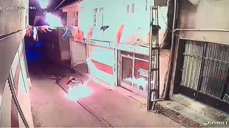 Diyarbakır'da AK Parti Hani ilçe binasına molotoflu saldırı