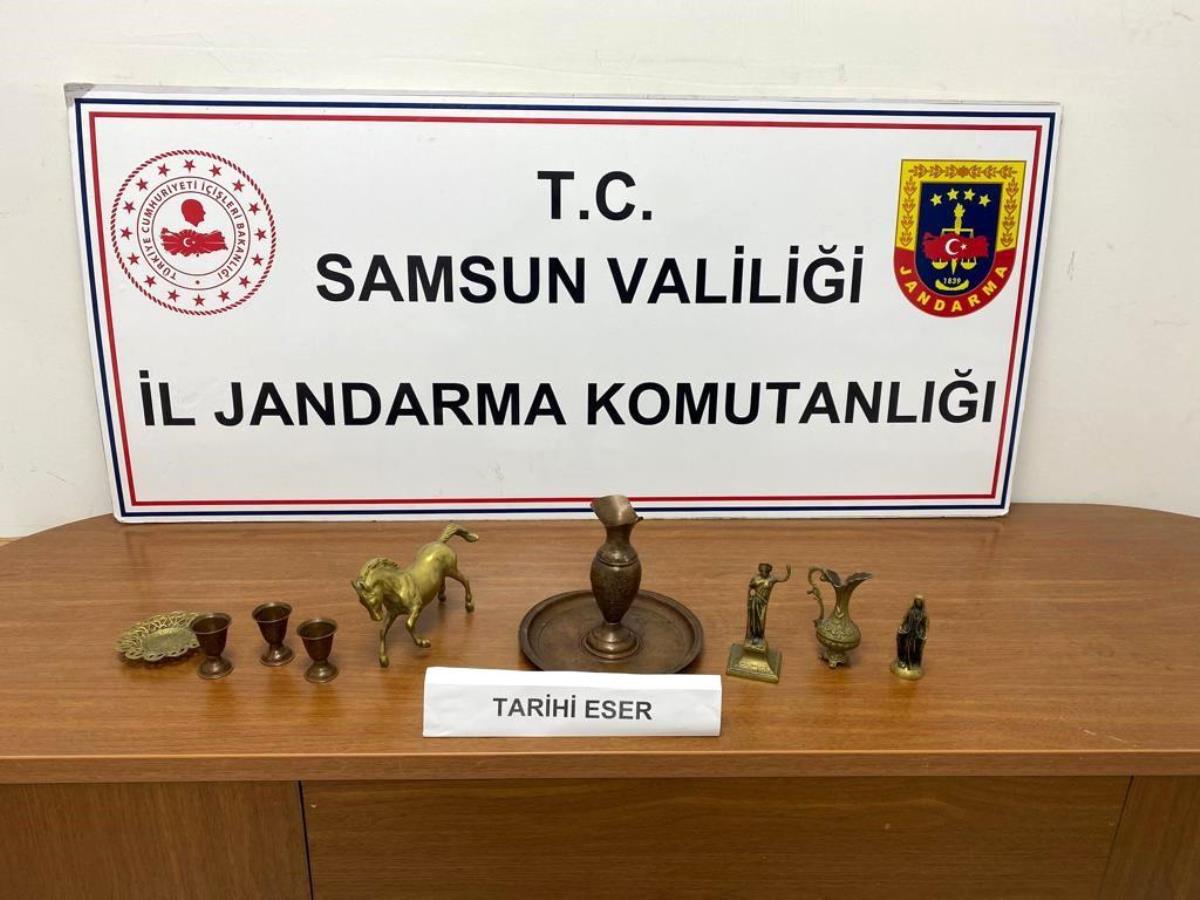 Diyarbakır'dan Samsun'a getirilen tarihi eserler ele geçirildi