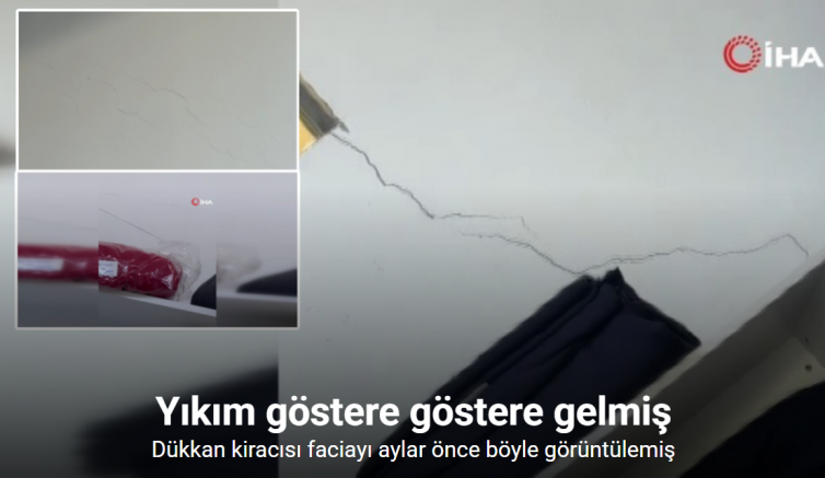 Dükkan kiracısı faciayı aylar önce böyle görüntülemiş: 