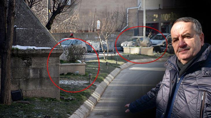 Edirne'de yol ortasında kalan 2 mezar görenleri şaşırtıyor