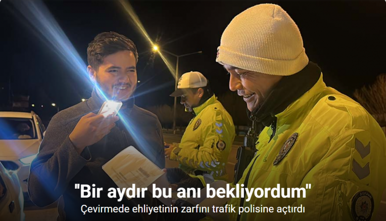 Ehliyetini zarftan çıkarmak için 1 ay torpidoda tutup çevirmeye girmeyi bekledi