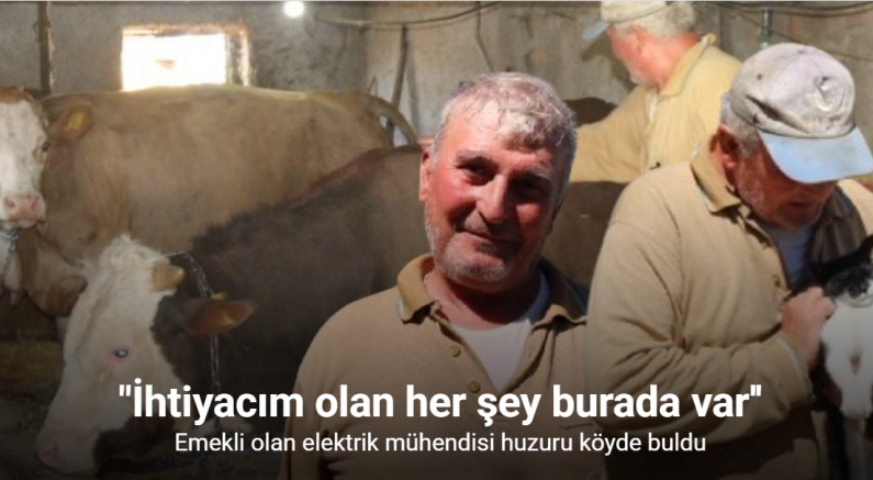 Emekli olan elektrik mühendisi huzuru köyde buldu