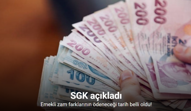 Emekli zam farklarının ödeneceği tarih belli oldu!