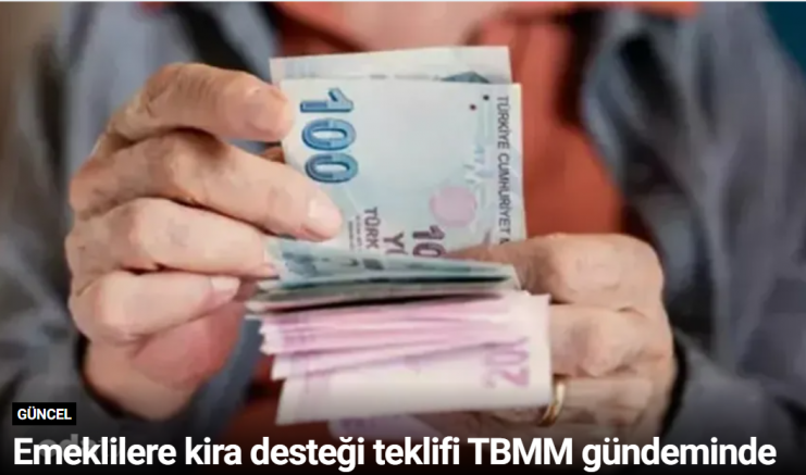 Emeklilere kira desteği teklifi TBMM gündeminde
