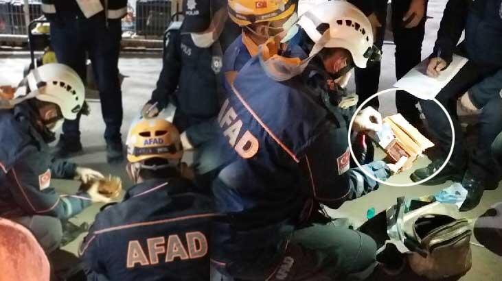 Enkazdan çıkan kağıt duygulandırdı