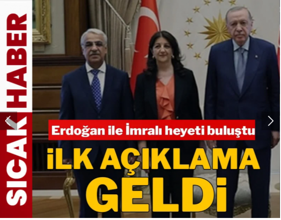 Erdoğan ile İmralı heyeti görüşmesi sona erdi: İlk açıklama geldi