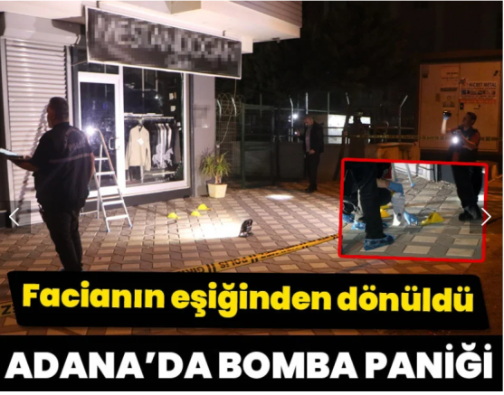 Erkek giyim mağazasına atılan EYP paniğe neden oldu