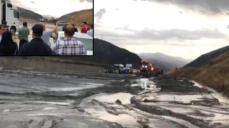Erzincan-Sivas kara yolu ulaşıma kapanmıştı... Yol tek şeritten trafiğe açıldı