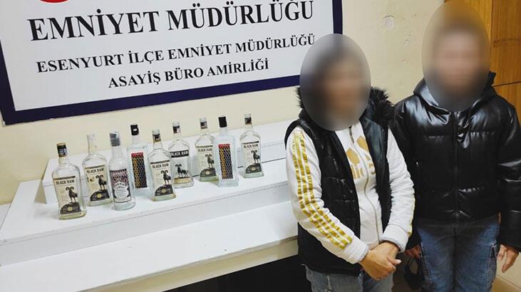 Esenyurt'ta sahte içki sattığı belirlenen restorana baskın