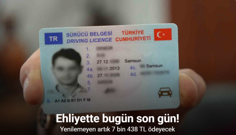 Eski tip ehliyetleri yenileme işlemi son gününde devam ediyor