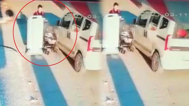 Eskişehir’de dehşet! Hafif ticari araç bebek arabasına çarpıp kaçtı