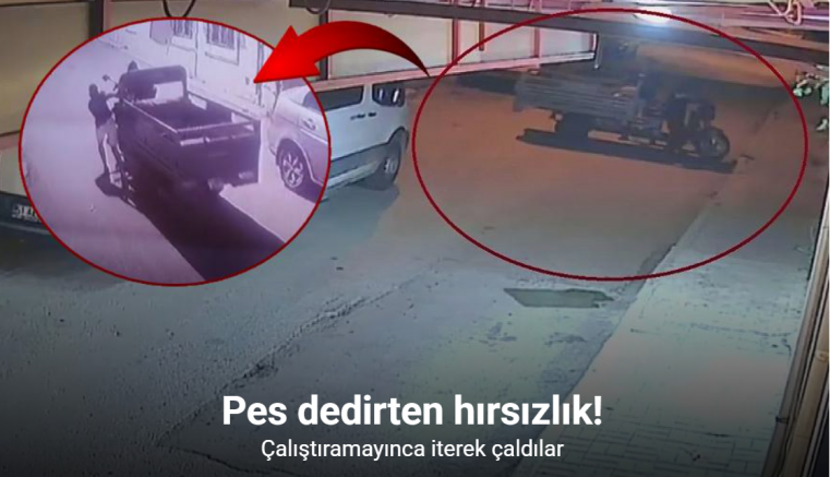 Esnafın motosikletini çalan hırsızlar kamerada