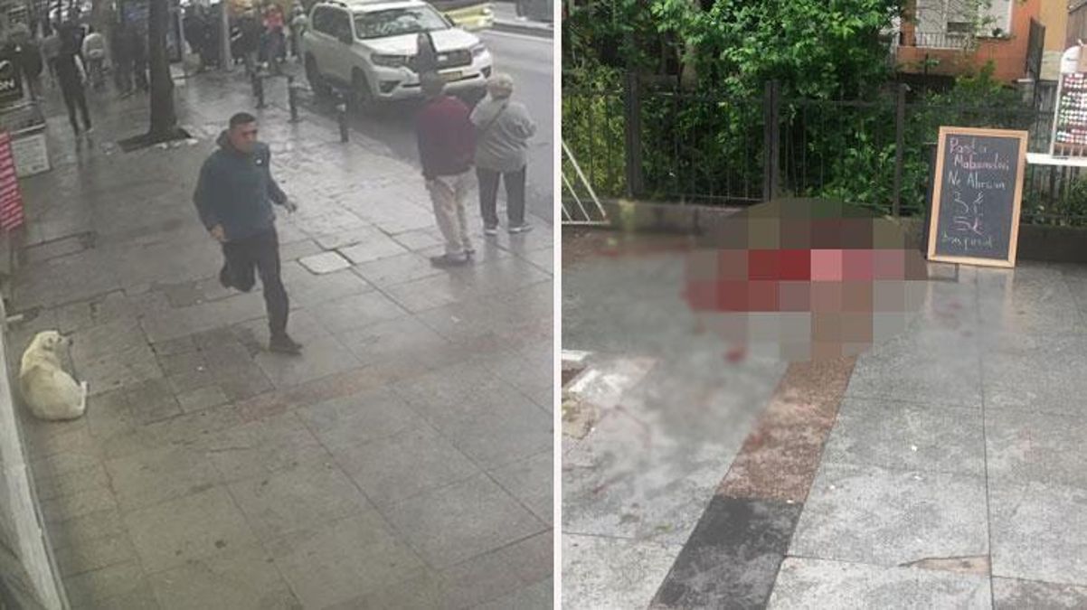 Ev sahibi dehşeti kamerada! Kiracısını karısının yanında defalarca bıçakladı