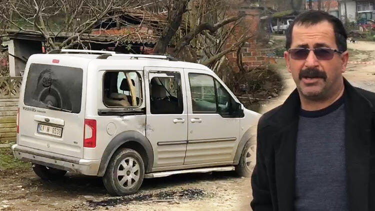 Evinin önündeki aracı kurşunlandı!