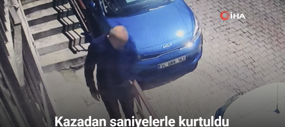 Eyüpsultan’da kazadan saniyelerle kurtuldu