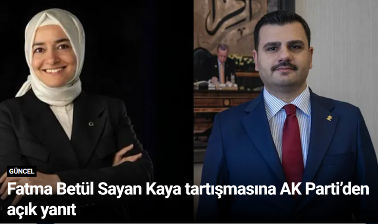Fatma Betül Sayan Kaya tartışmasına AK Parti’den açık yanıt
