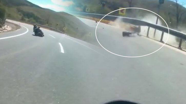 Feci kaza kask kamerasında ölüme böyle gitmişler