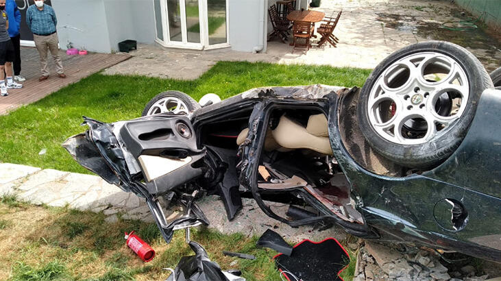 Feci ölüm! Aracıyla sitenin bahçesine uçtu...