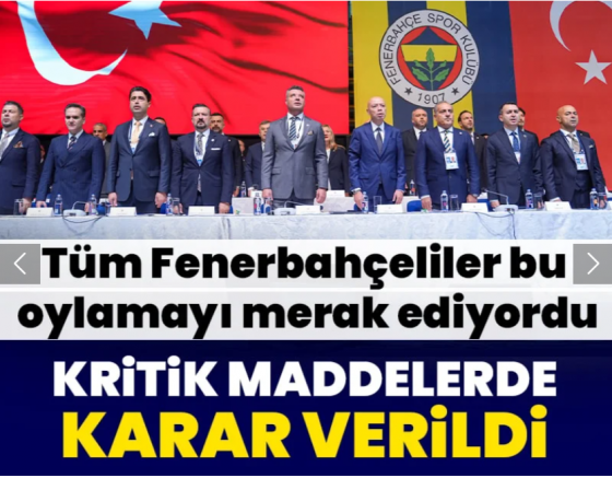 Fenerbahçe'de beklenen oylama gerçekleşti! O maddeler kabul edildi
