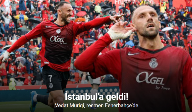 Fenerbahçe’nin yeni transferi Vedat Muriqi İstanbul’a geldi