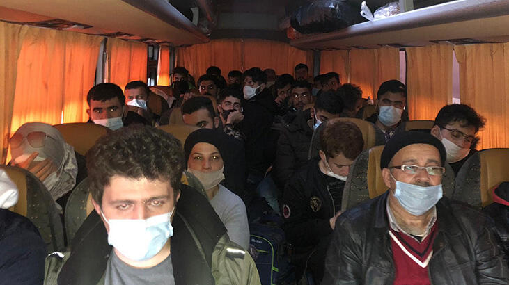 Fethiye'de 97 kaçak göçmen ile 10 organizatör yakalandı